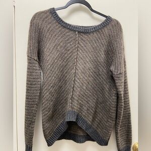 LineaMaglia sweater Size large Italy made wool & alpaca striped sweater